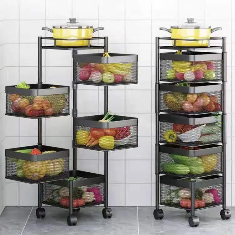 Multifunctional Kitchen Shelf Multi-layer Rotatable Storage Rack in 2023