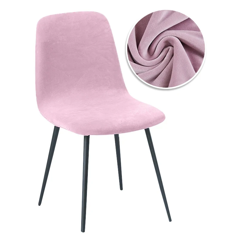 Elegant Velvet & Jacquard Stretch Chair Covers - Short Back Dining and Bar Seat Covers for Home, Hotel, or Wedding Events
