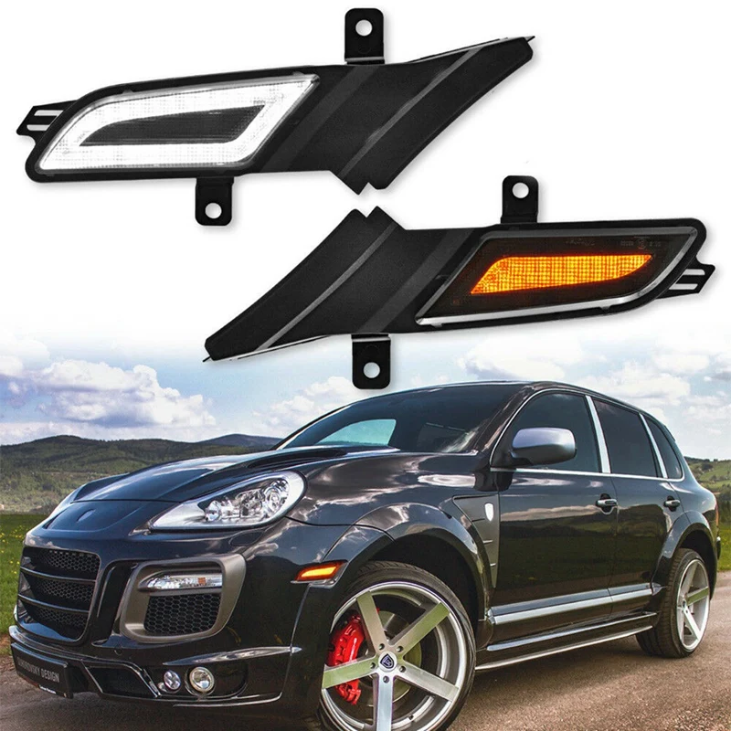 

LED Smoked LED Side Marker Lamp Turn Signal Light For-Porsche Cayenne 957 2007-2010