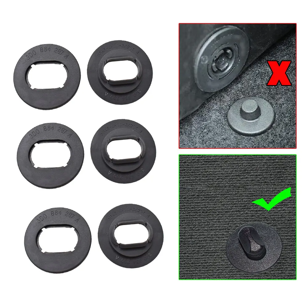 4Set Auto Interior Carpet Ovale Anti-Scivolo Clip Di Fissaggio Trim Car Floor Mat Clip Per Vw Golf Gti Seat Leon Mk1 Skoda Fabia Octavia