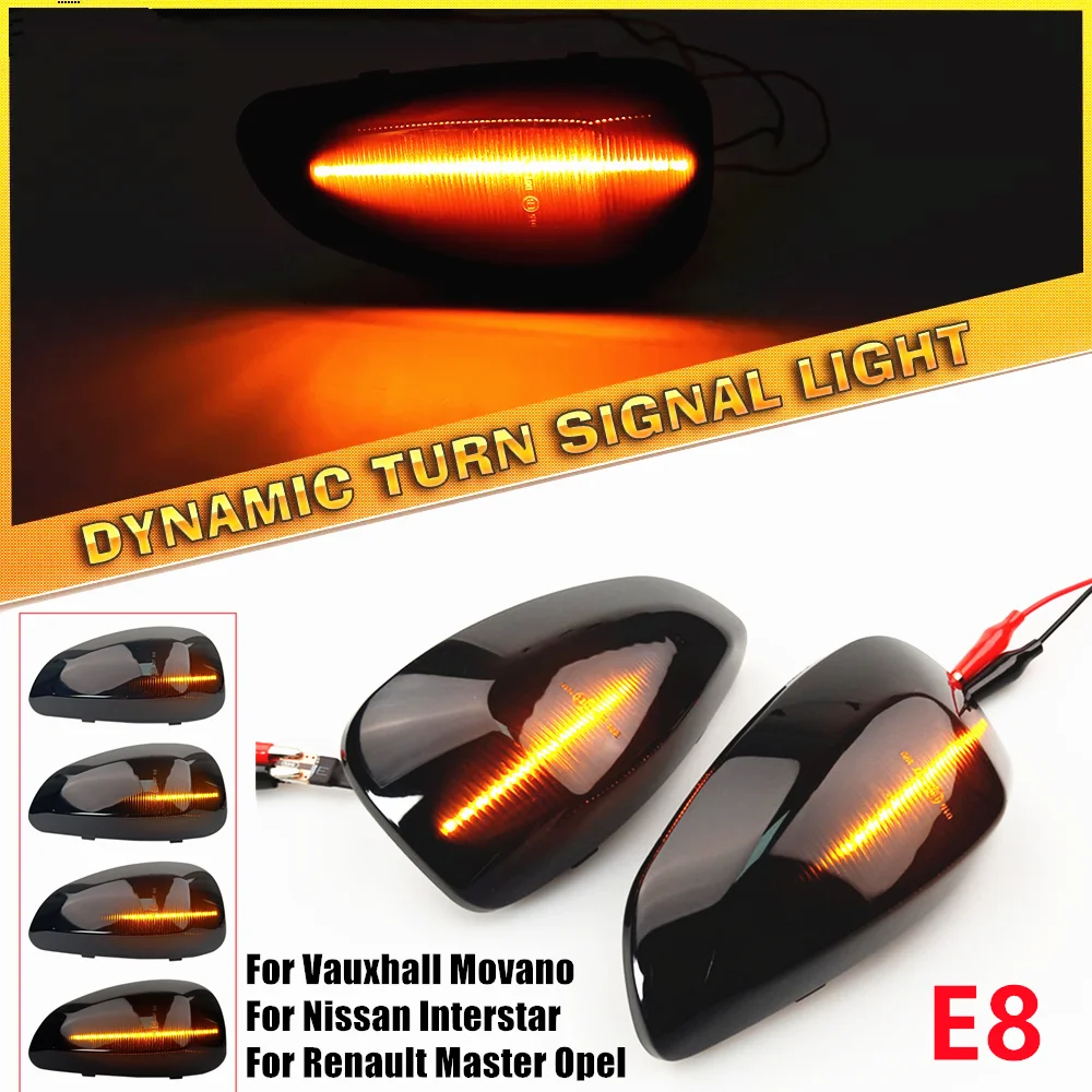 Dynamic Blinker Led Flash Indicatori Di Direzione Per Renault Master Mk3 Vauxhall Opel Movano Nissan Nv400 Indicatore Specchio Laterale