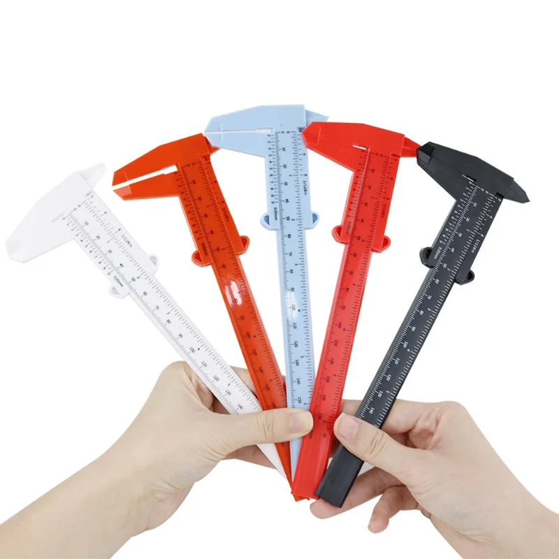 

80mm Mini Plastic Sliding Vernier Caliper Gauge Measure Tool Ruler Micrometer Hand Tool