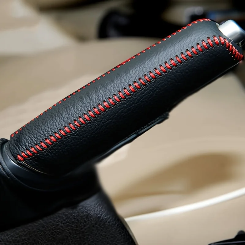 Car Handbrake Grip Carbon Fiber Protector Cover Interior Stylish Decor Honda Car Accessories Skoda hand brake cover