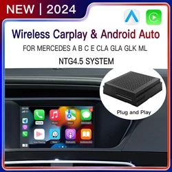 Wireless Carplay Android Auto A B C E G GLA CLA GLK ML Class For Mercedes NTG4.5 Becker W177 Mercedes Benz W204 Apple Carplay