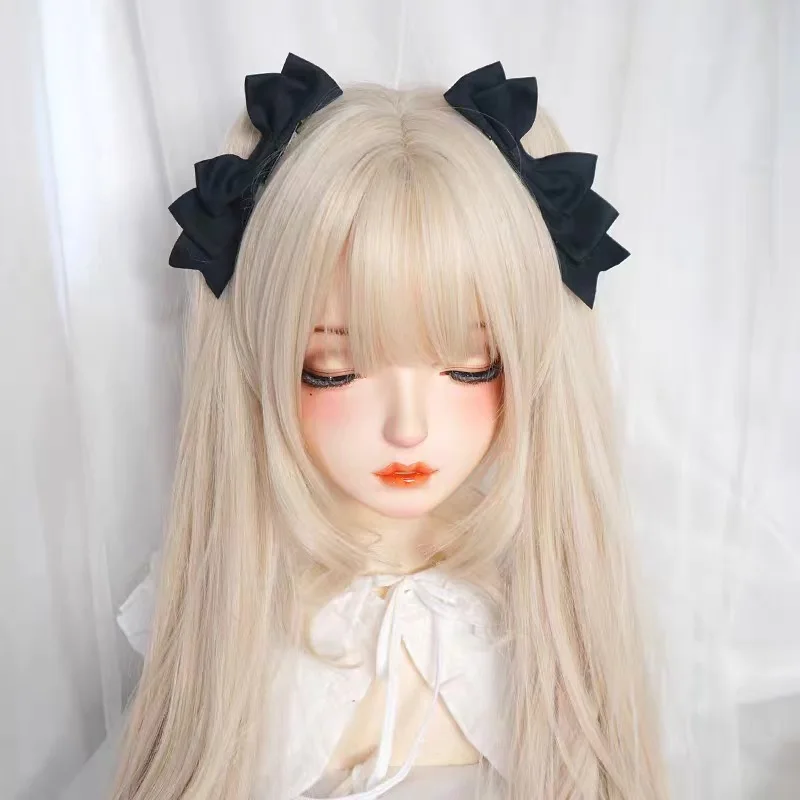 Kawaii Handmade Bow Hairclip Anime Lolita Hairpin Cosplay Headdress JK Uniform Hair Accessory Xmas Gifts