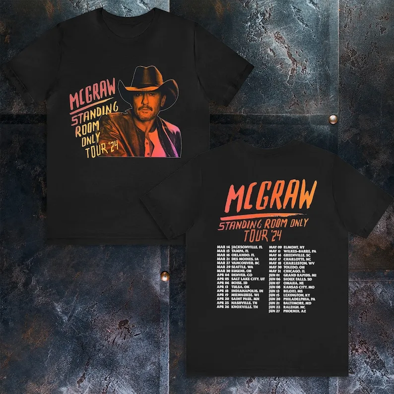 

Tim McGraw Standing Room Only Tour 24 Short Sleeve Unisex T-Shirt