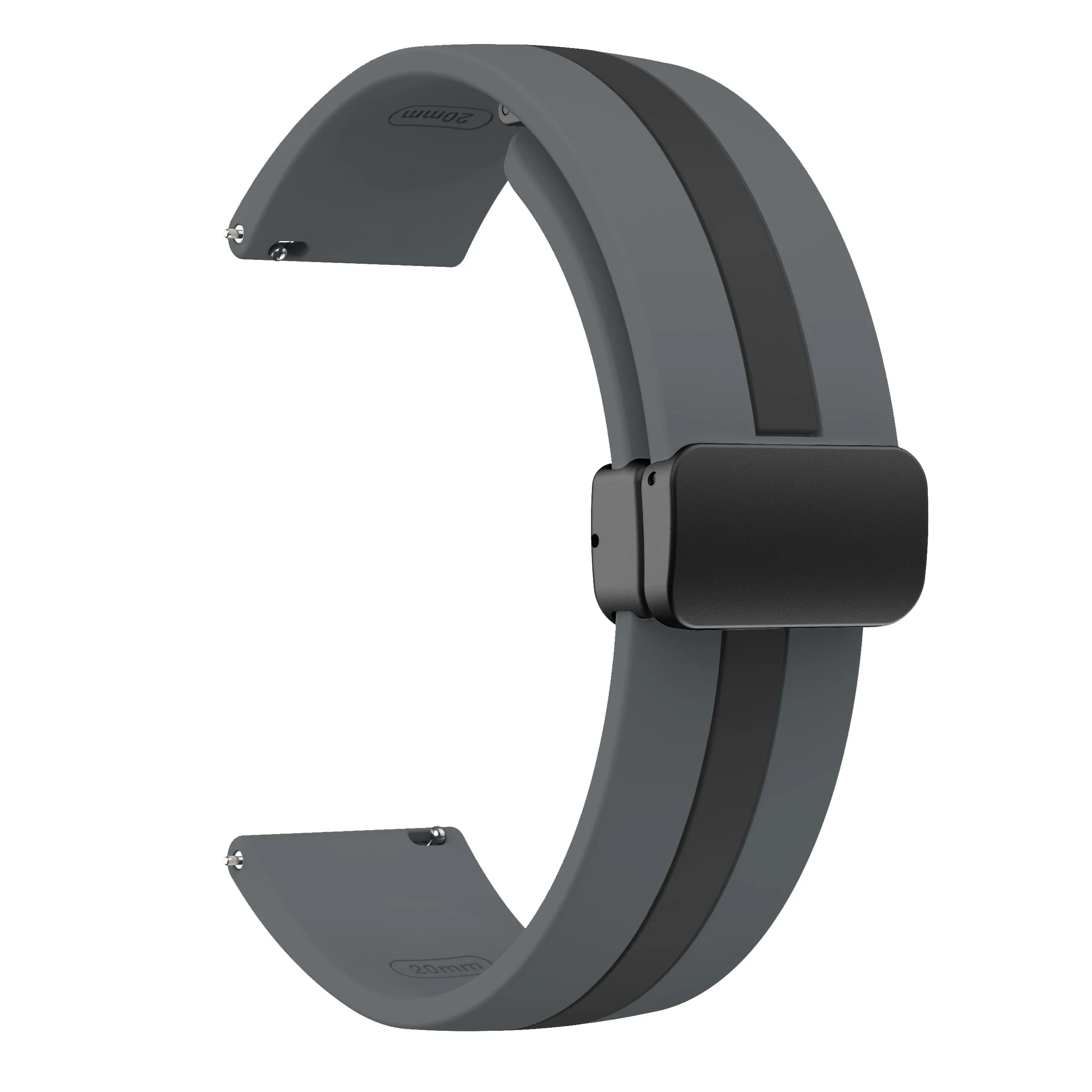 Magnetic D Buckle Silicone Watch Strap with Multiple Size Options