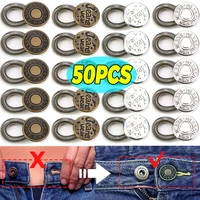 Metal Button Extender Pants Jeans Free Sewing Adjustable Retractable Waist Extenders Button Waistband Expander for DIY Sewing 1