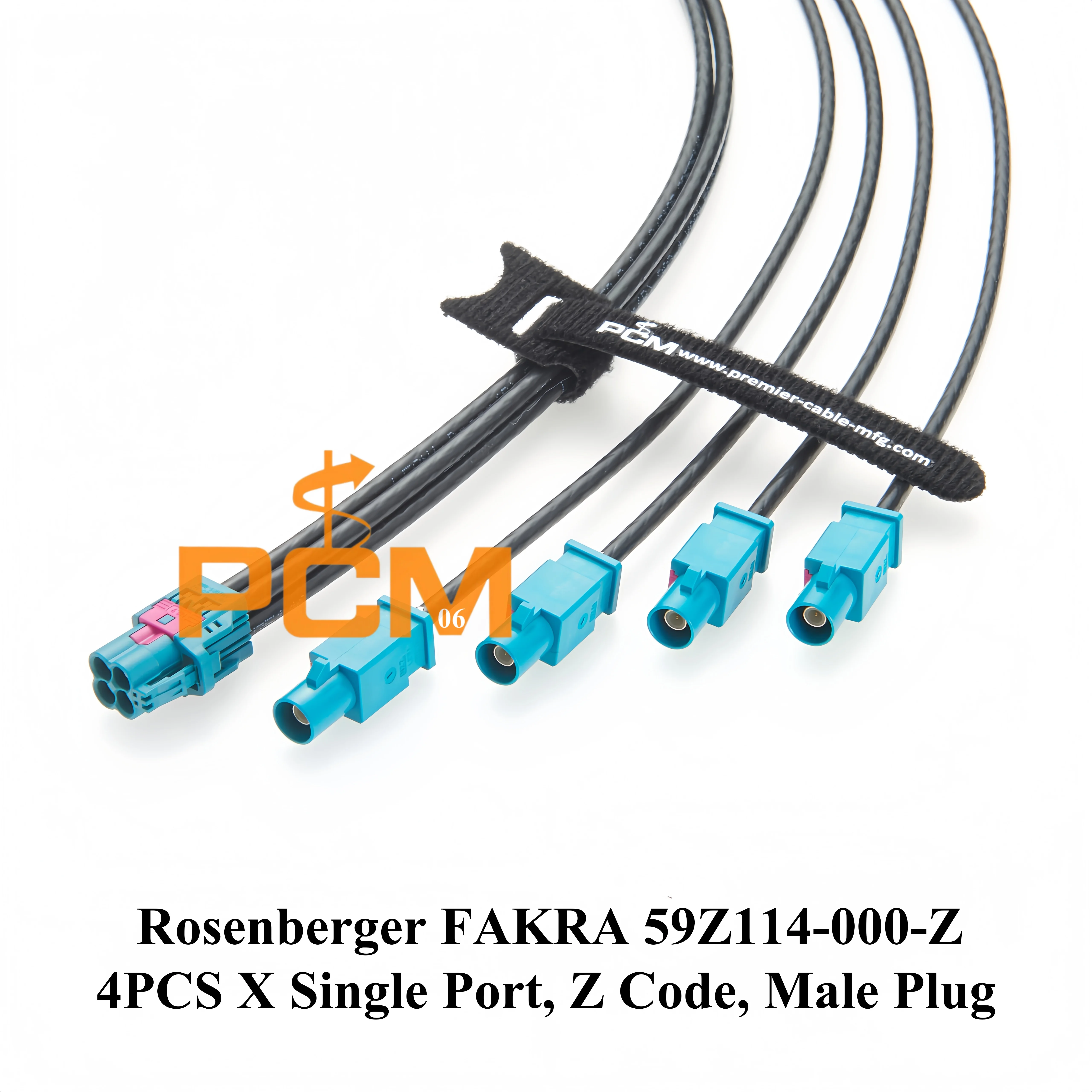 Original Rosenberger 4-poliges Mini-FAKRA AMK12D-1M4Z5-Z auf FAKRA 59Z114-000Z Koaxial-Verlängerungskabel GMSL2 FAKRA 1-zu-4 F-M-Kabel – Detail 3