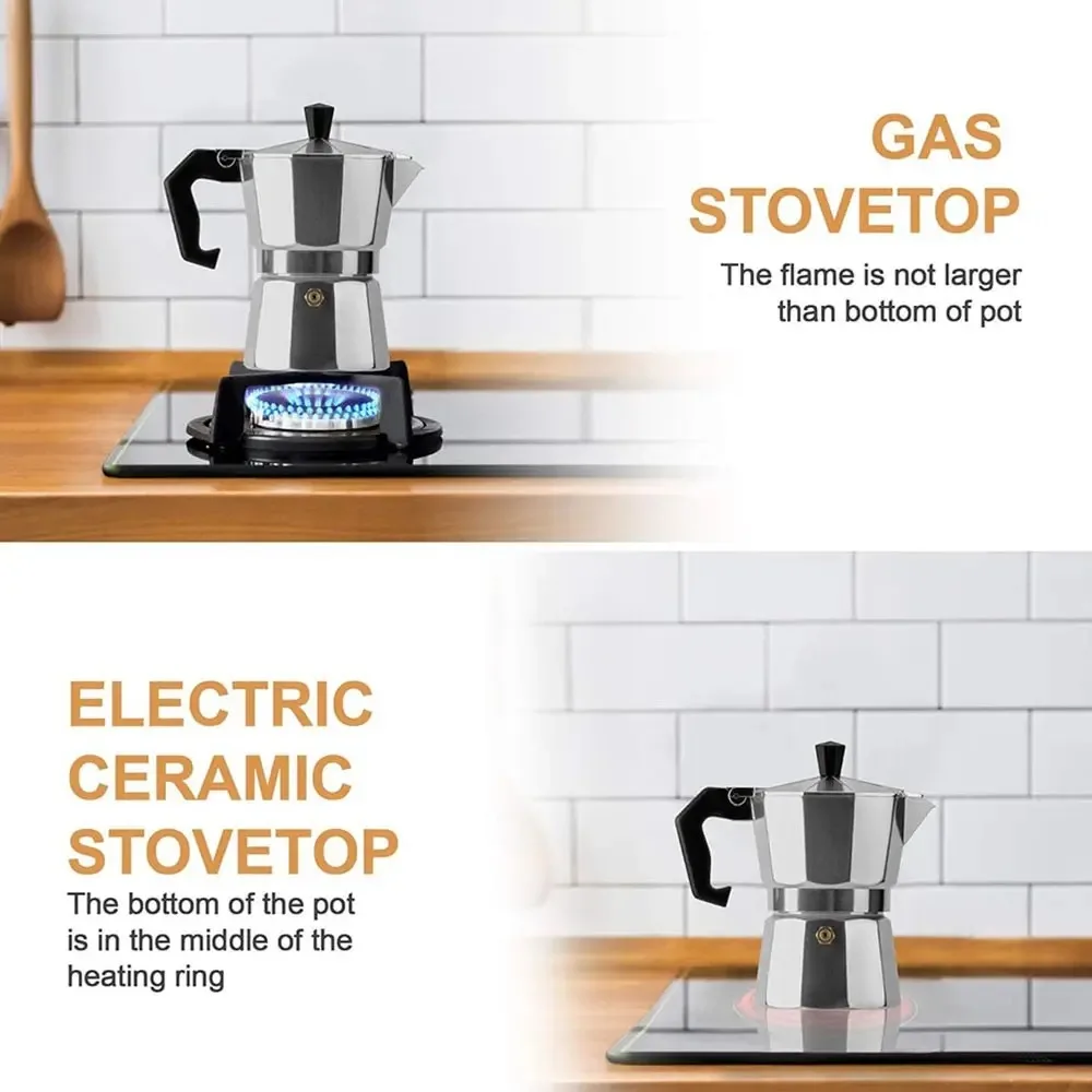 600ML Aluminum Mocha Coffee Pot Espresso Coffee Maker Percolator