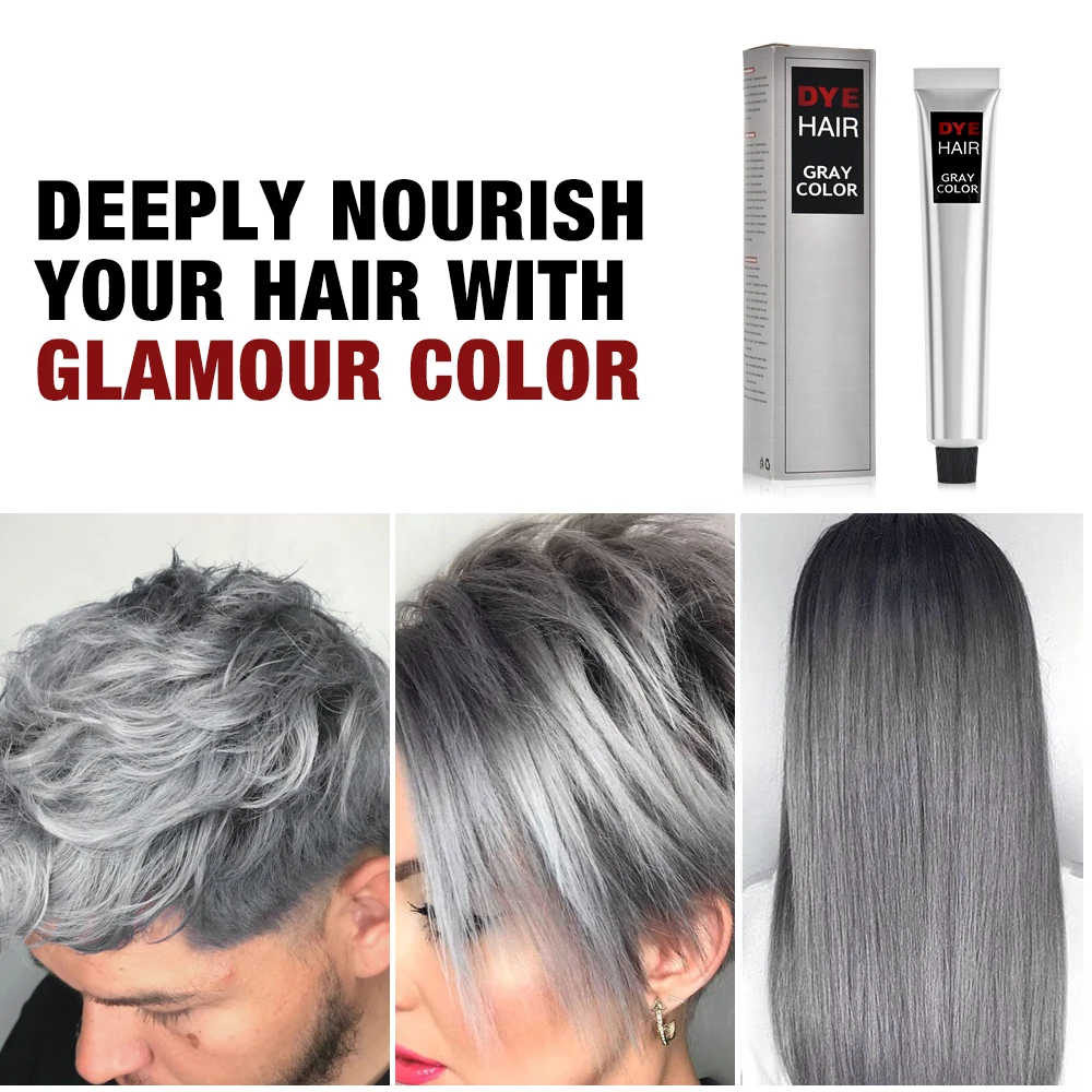 Smokey Punk Style 100Ml Light Grey Ornament Permanent Color Cream Unisex Hair Creams_voghion.com