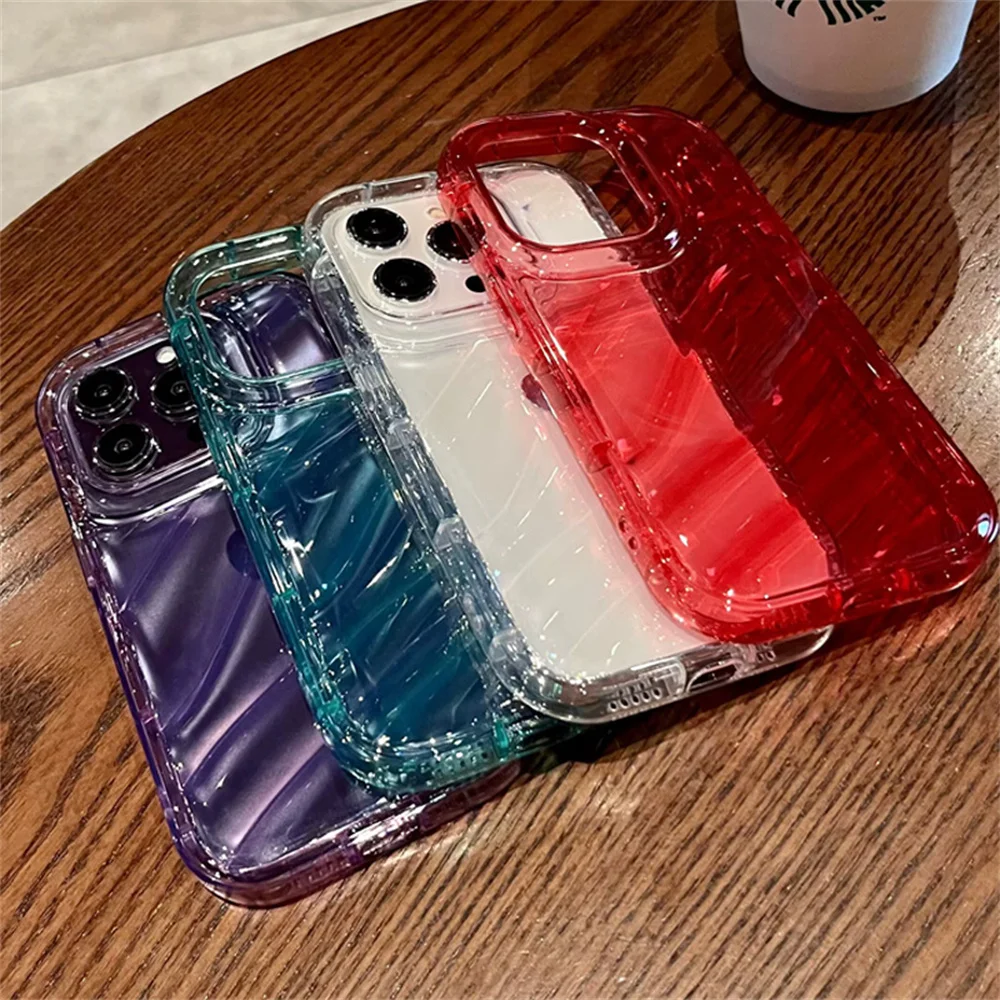 Thickened Transparent Bumber Phone Case For iPhone 15 14 13 12 11 Pro Max X XR XS 7 8 Plus SE 2 Shockproof Plain Soft TPU Cover