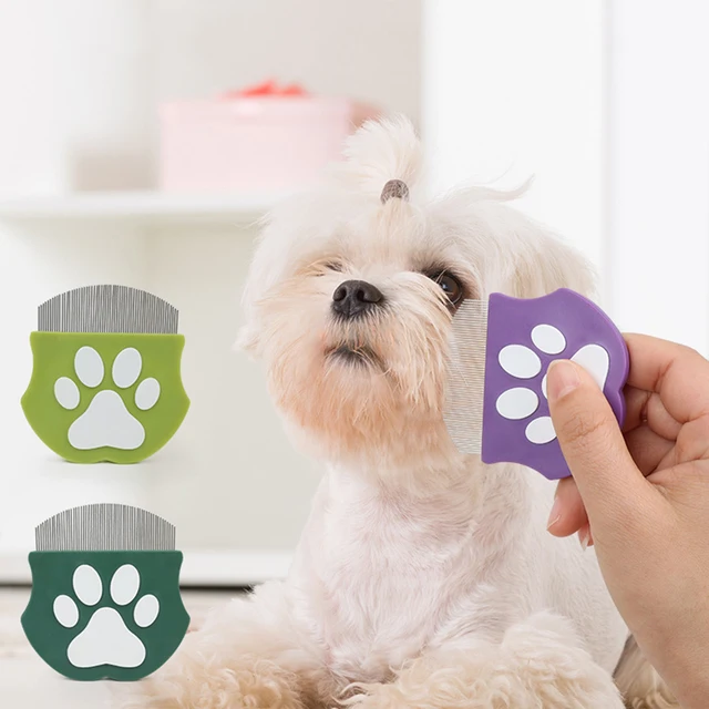 Pet Grooming Comb - Flea Comb for Cats & Dogs, Curved Design for Face & Body, Mini Detangling Brush for Pets Pet Grooming Comb - Flea Comb for Cats & Dogs, Curved Design for Face & Body, Mini Detangling Brush for Pets