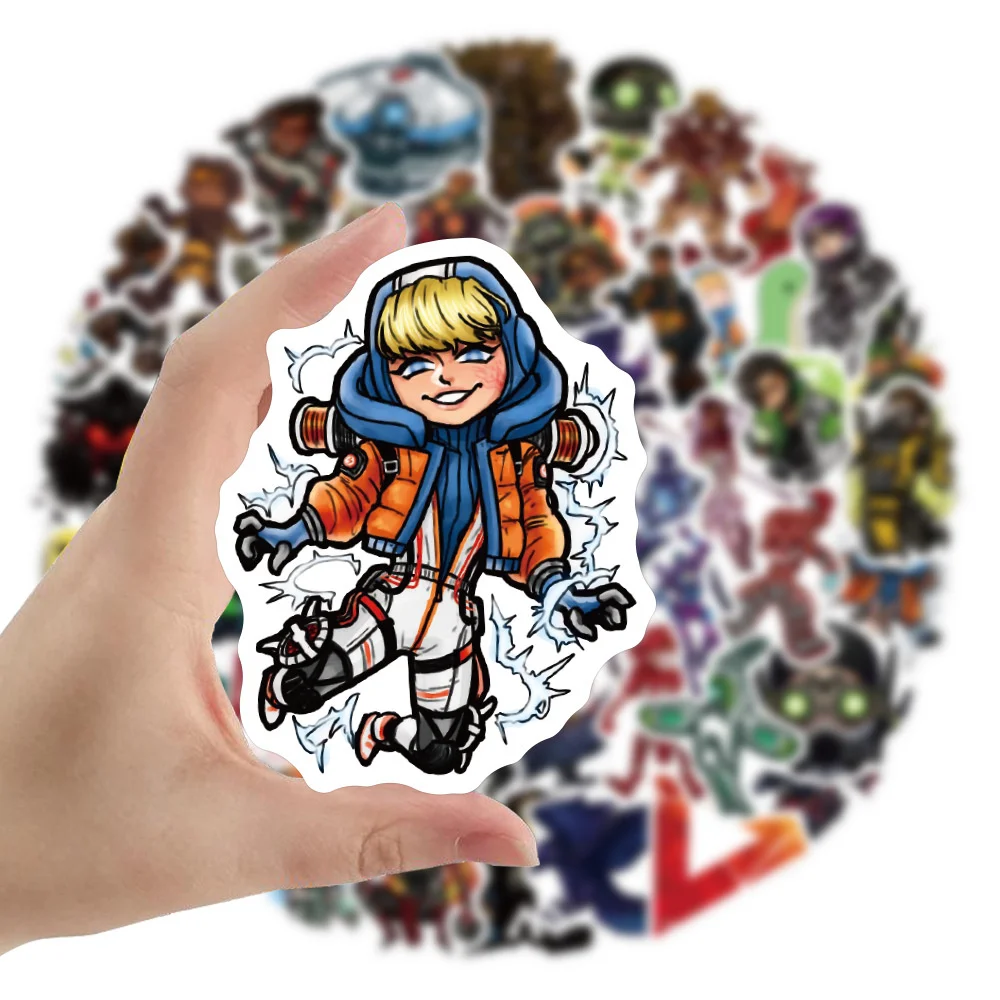 

10/30/50pcs Game Apex Legends Cartoon Animation Sticker For Luggage Laptop Ipad Helmet Skateboard Waterproof Sticker Wholesale
