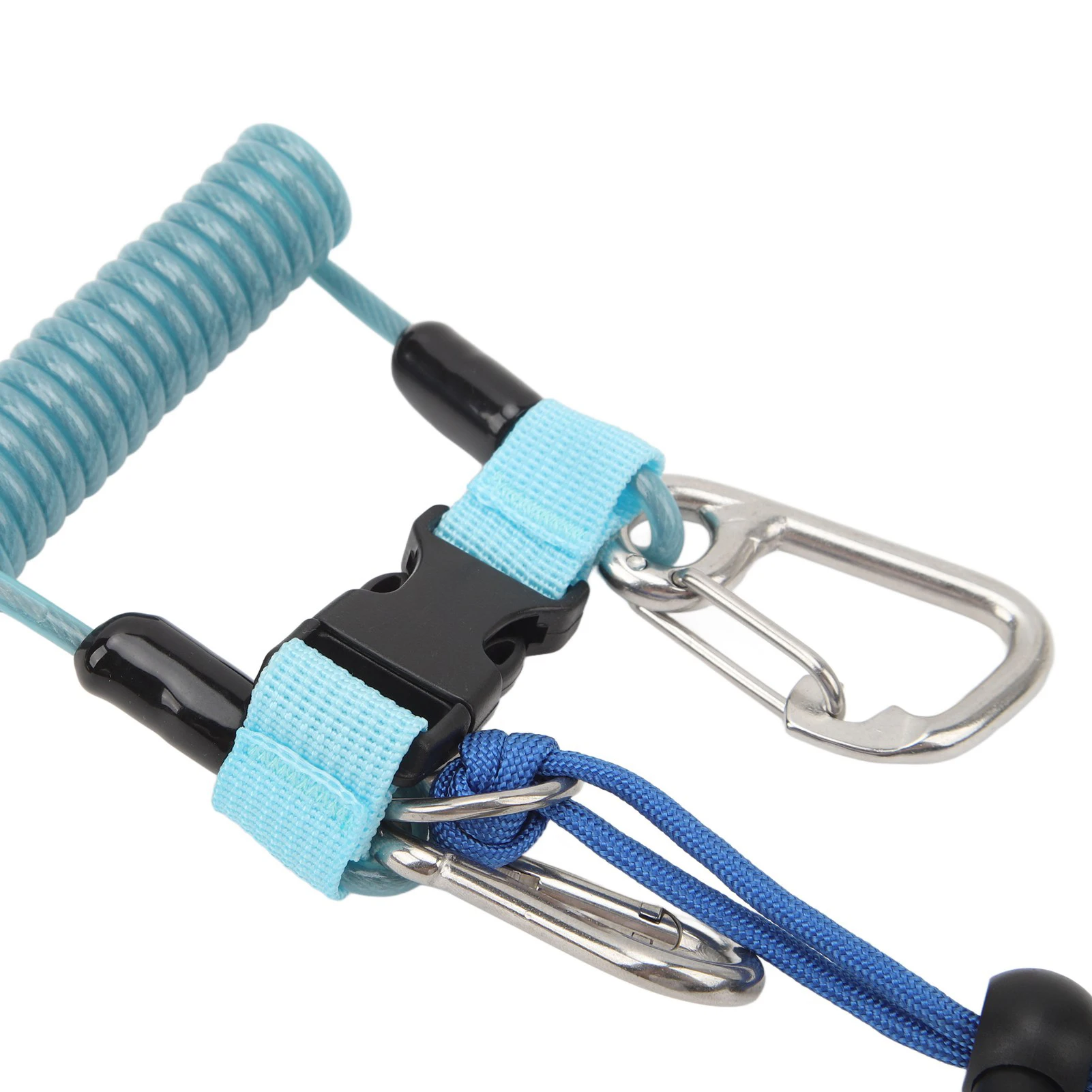 다이빙 카메라 스프링 로프 다이빙 후크 로프 스테인레스 스틸 유연한 안티 분실 다이빙 카메라 로프 다이빙 리프 후크 스프링 로프