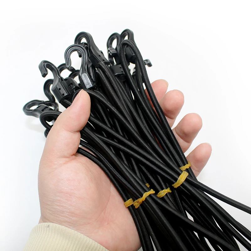 0.4m 1m 1.5m 2m Heavy Duty Elastic Bungee Shock Cord Strap Stretch Plastic Hook Car Luggage Tent Kayak Boat Canoe Bikes Rope Tie Bungee Straps