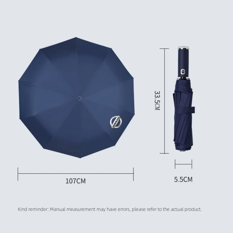Fully Automatic Folding Umbrella with Double Bones LED Windproof Parasol For Nissan Sunny ALTIMA MAXIMA Murano Versa Teana Sentr