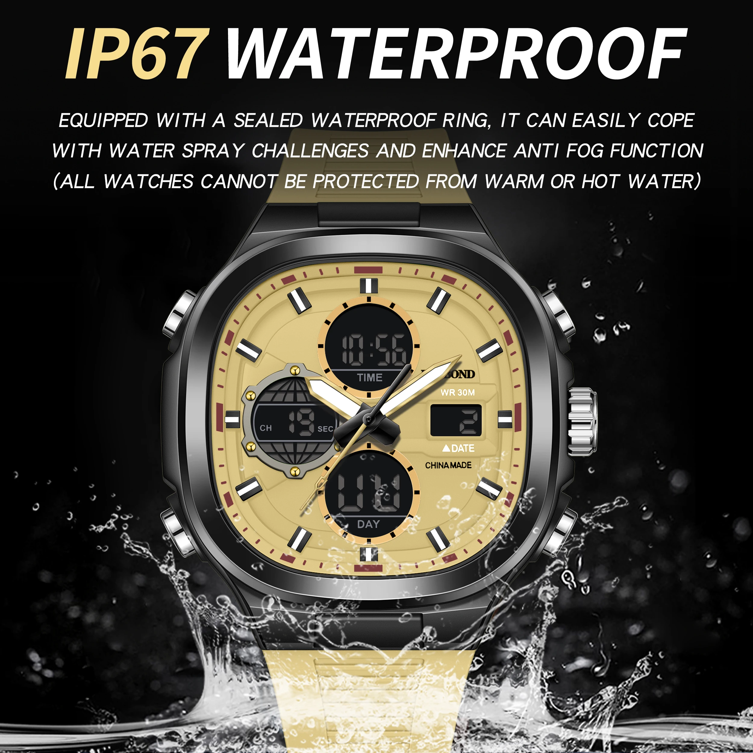 BINBOND Luxury Men's Chronograph Quartz Watch - Luminous & Waterproof