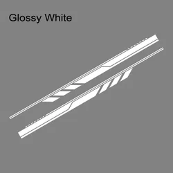 Car Side Door Sticker Creative Stripes Vinyl Decals Trims Auto Accessories (Glossy White)