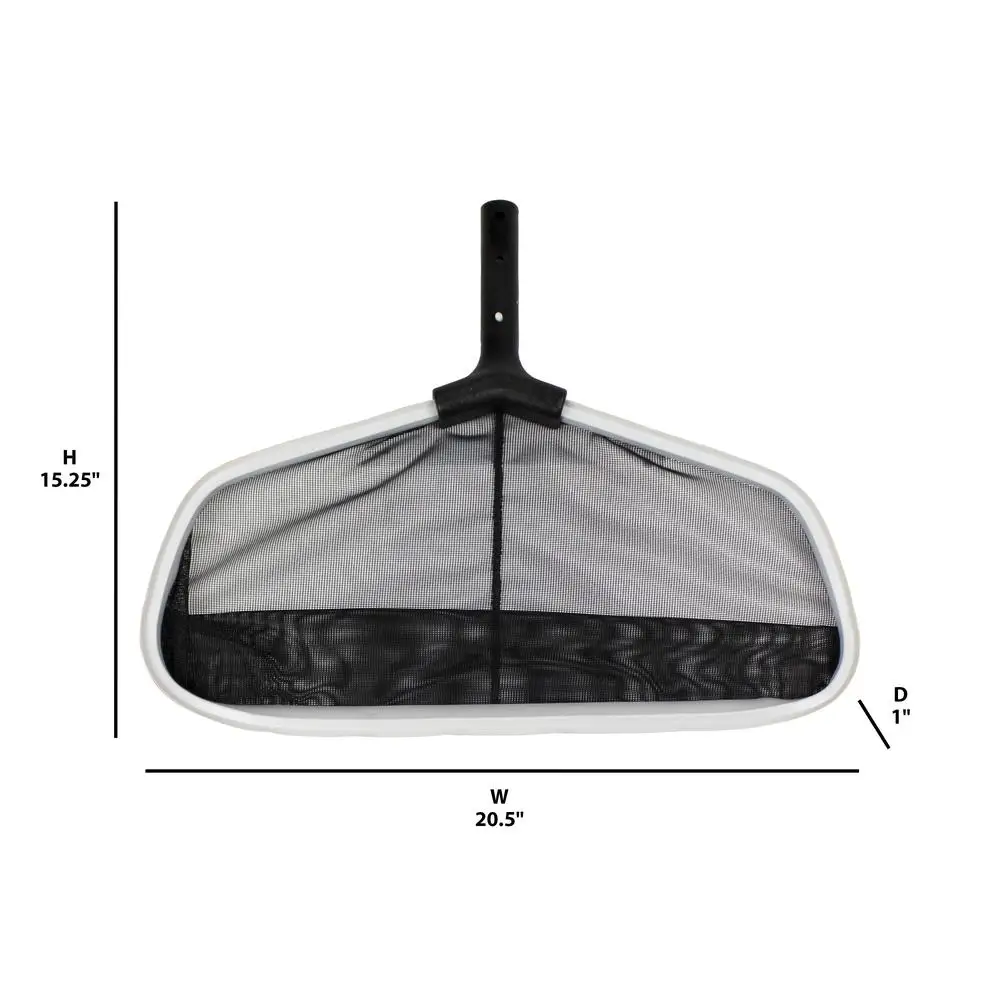 Aluminum Deluxe Leaf Rake Swimming Pools and Spas Heavy-Duty 20" Nylon Net No-Break Handle Premium Aluminum Frame Mar-Proof