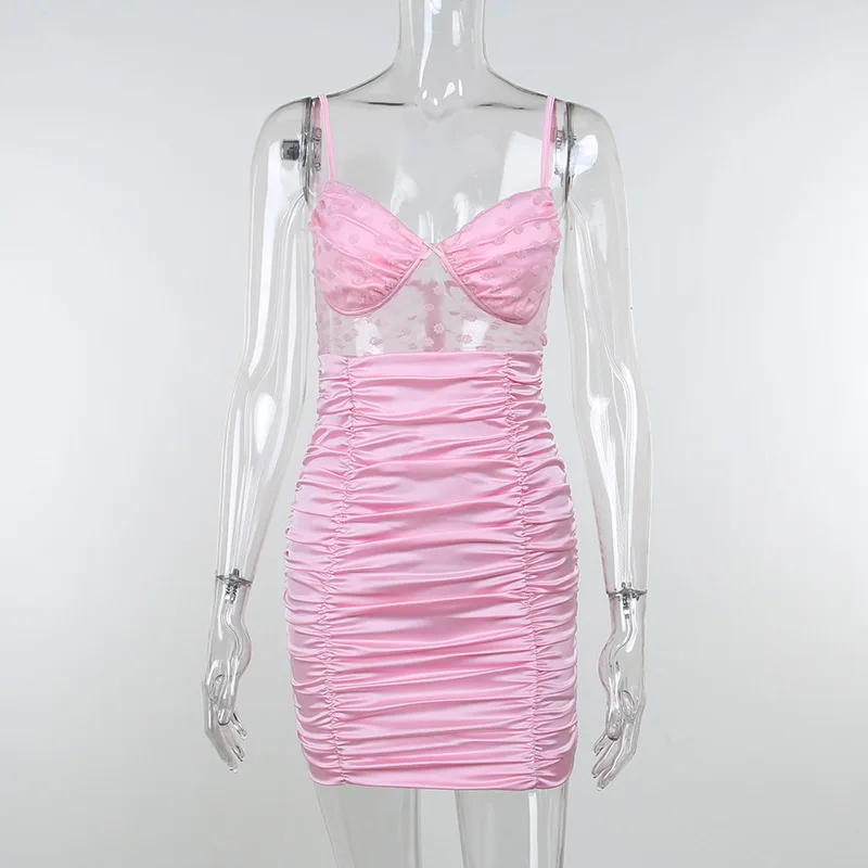 ワンピース verybrain Shirring Lace V-neck Dress verybrain Shirring Lace V-neck Dress