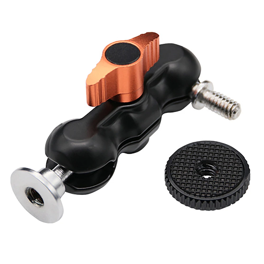 SLR 카메라용 휴대용 더블 볼 헤드, 매직 암 짐벌 모니터 브래킷, 볼 헤드, 이상한 손, 작은 완두콩 클립 