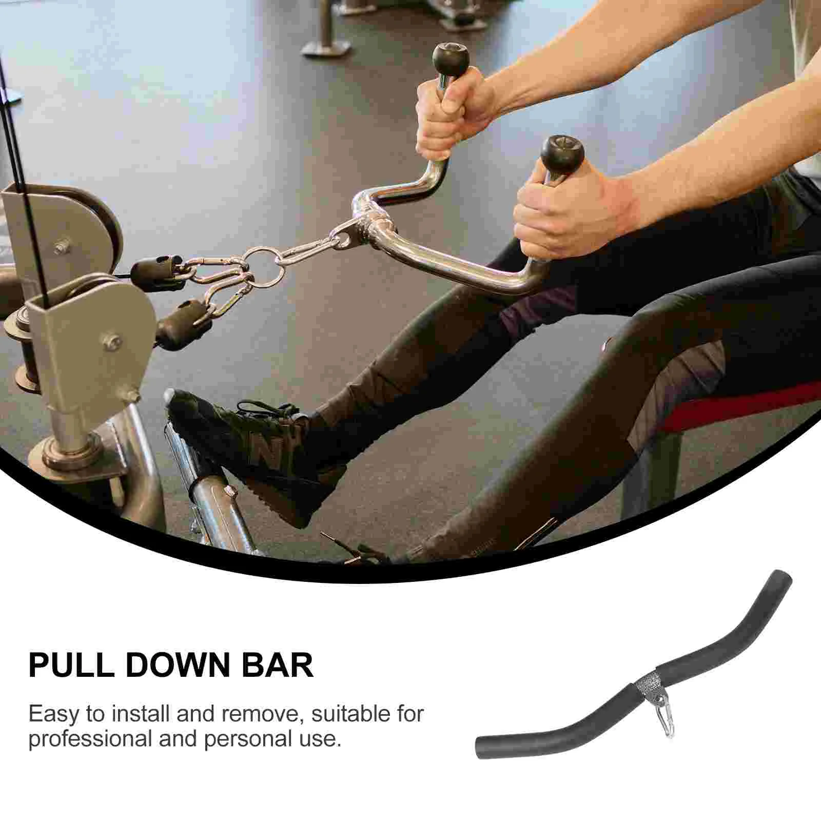 

Fitness Lower Pull Bar T-Shape Back Muscle Builder Bow Pull Bar Gym Arm Exercise Pulley Training Accessories Style Random