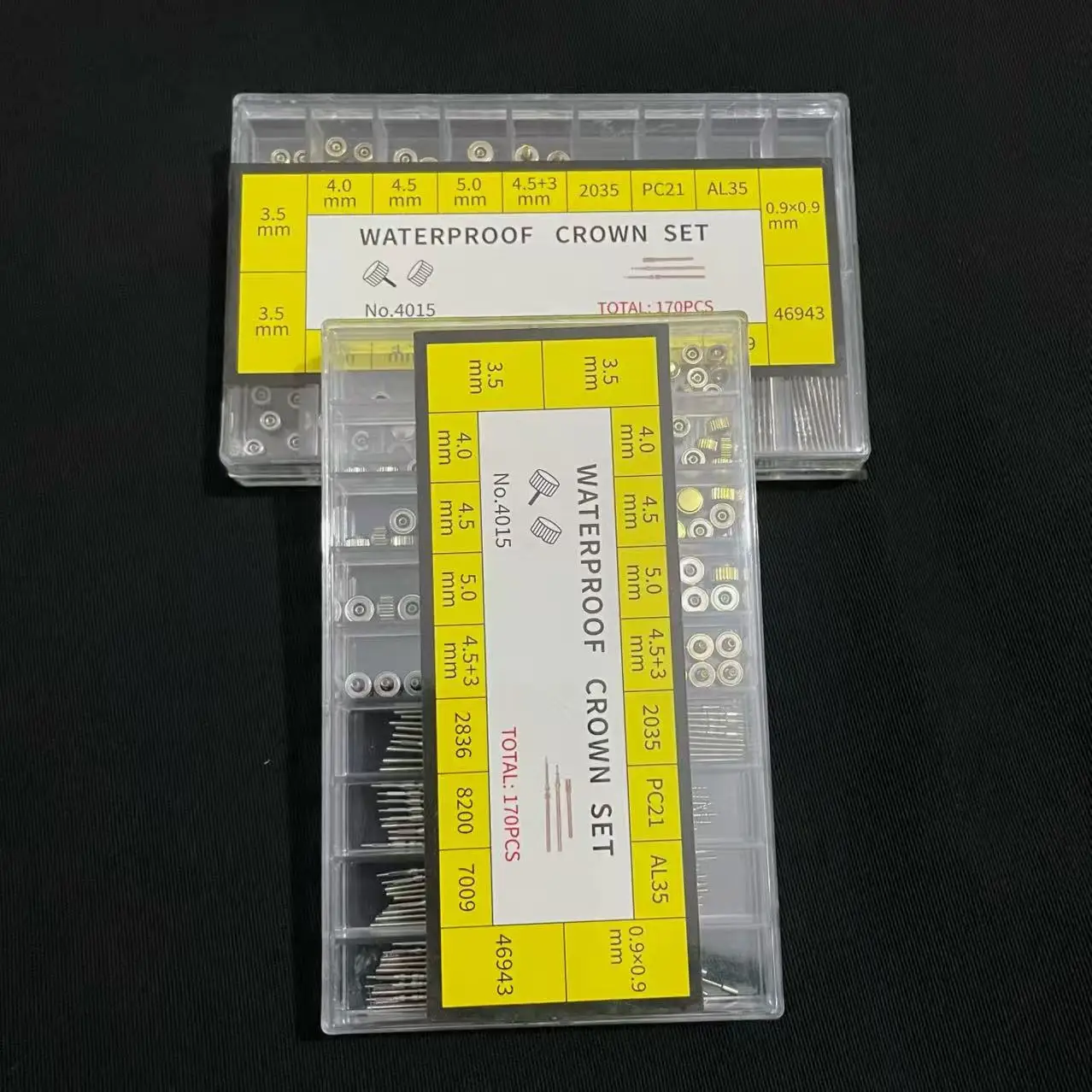 Ultimate Waterproof Watch Crown Stem Kit, 170-Piece Watch Repair Set