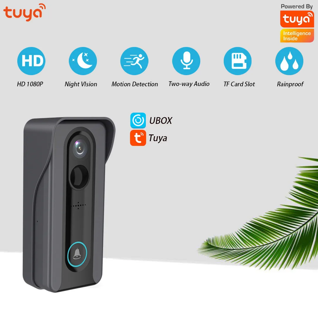 2MP 1080P Wireless WIFI IP Doorbell Tuya APP Battery Power Low Comsunption Video Door Phone Visual Door Viewer