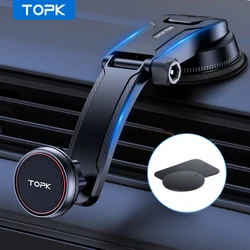 Enhanced Magnetic Car Dashboard Phone Holder - Ultra-Strong Adjustable Mount (Black)