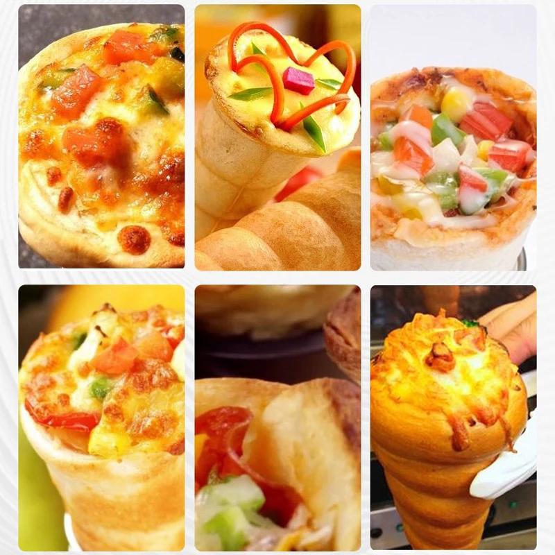 4 Moulds Stainless Steel Pizza Cone Machine With Rotary Oven Machine Commercial Pizza Making Machines