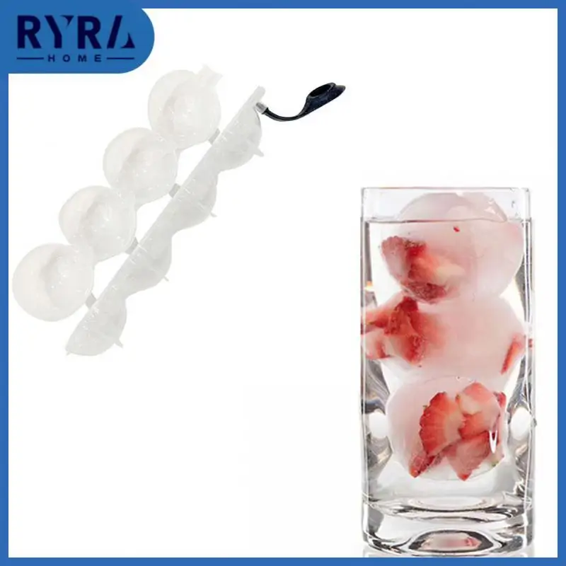 

4Hole Makers Round Ice Hockey Mold Whisky Cocktail Vodka Ball Ice Mould Bar Party Kitchen Ice Box Ice Cream Maker Tool