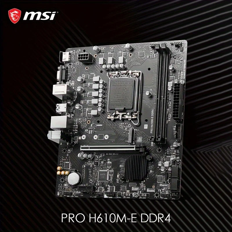 CPU MSI PRO H610M-E DDR4 +Corei5 12400F PRO H610M-E DDR4 Motherboard M-ATX - Intel 12th Gen Processors
