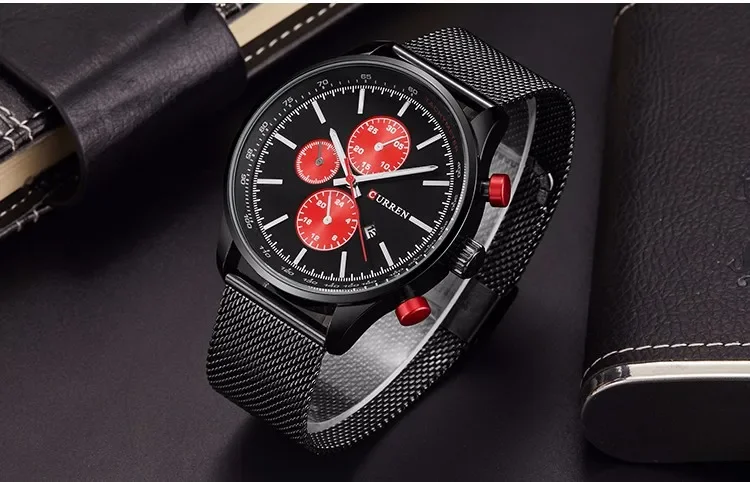 Luxury Brand CURREN 8227 Men's Watch Steel Band Quartz Men's Watch Waterproof Calendar Watch 5