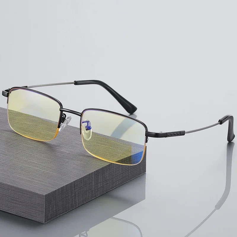 Clear Lens Anti-blue Progressive Multifocal Reading Glasses Smart Zoom Elderly Eyewear Men Protable Presbyopic Glasses 5