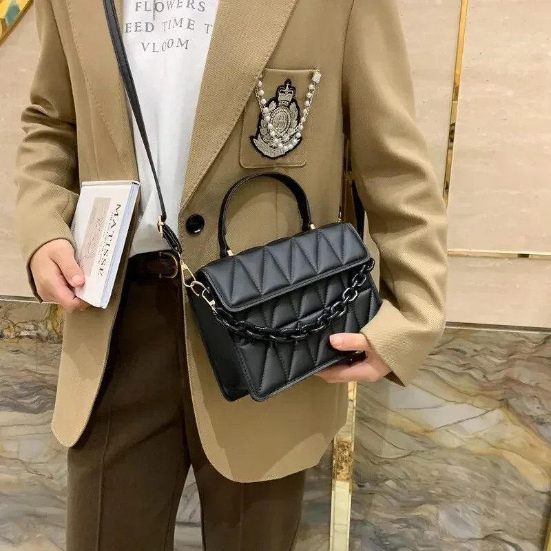 Bolso pequeño cuadrado a cuadros