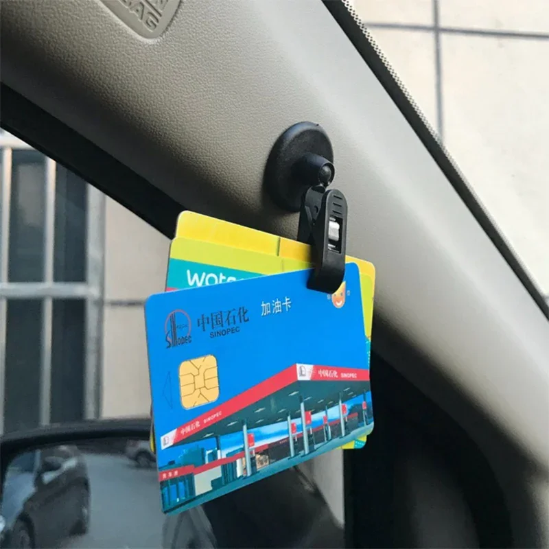 Car Interior Window Clip Mount 2pcs Black Suction Cap Clip Plastic Sucker Removable Holder For Sunshade Curtain Towel Ticket window clip mount