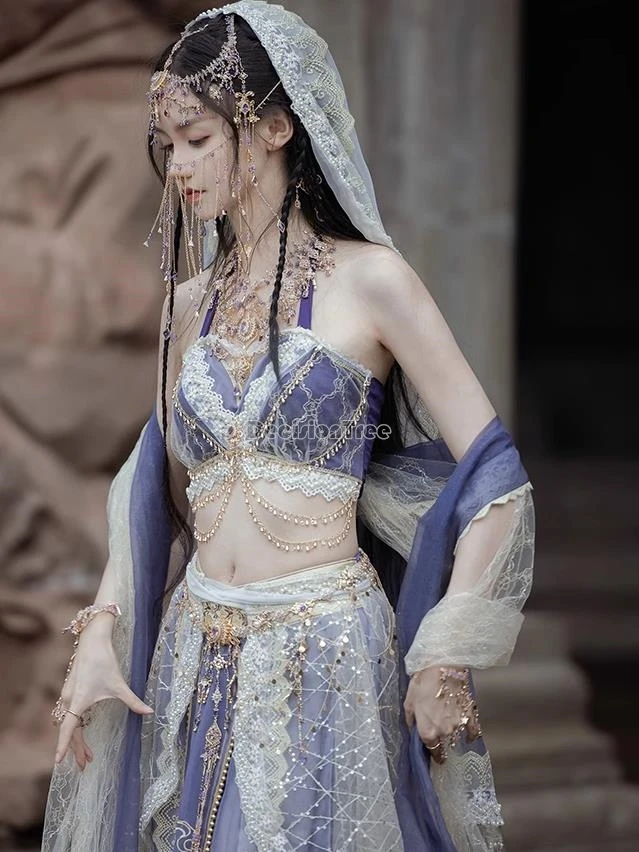 オリエンタルプリンセスダンススーツ、中国のフォークダンス服と