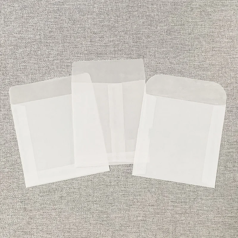 50pcs/lot translucent envelope jewelry storage bag for card earring necklace gift packaging bags mini wedding wedding envelopes
