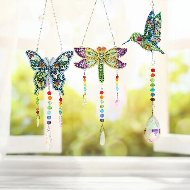 Hanging Ornament Decor Diamonds Painting Wind Chimes Diamond Art Suncatchers  Set - AliExpress