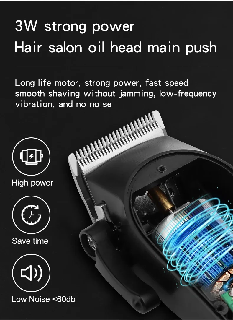 Professional Hair Clipper And Trimmer Kit For Men Rechargeable_voghion.com