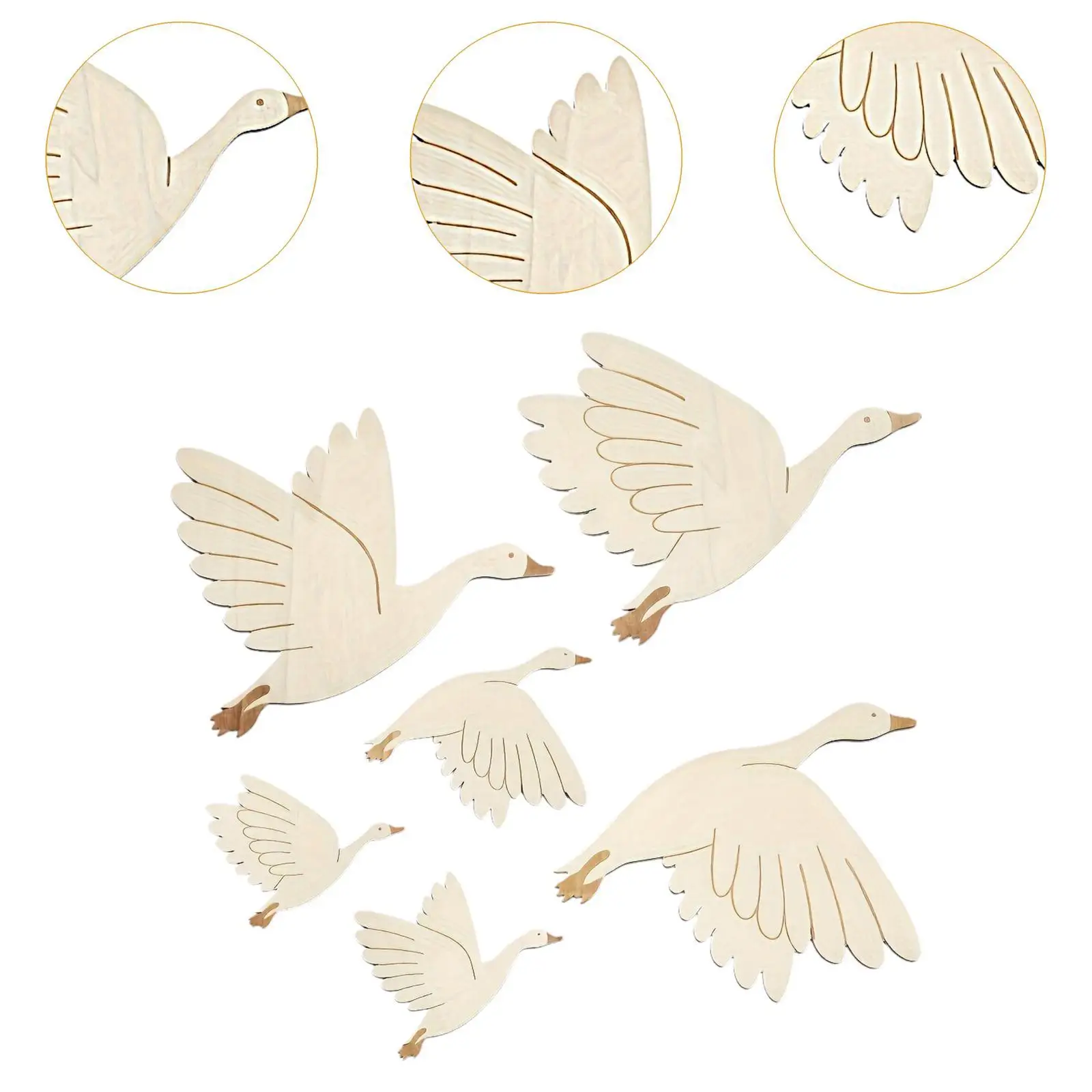 Wooden Flying Birds Wall Art Hanging Home Decoration for Living Room Dining Room Modern House Decor