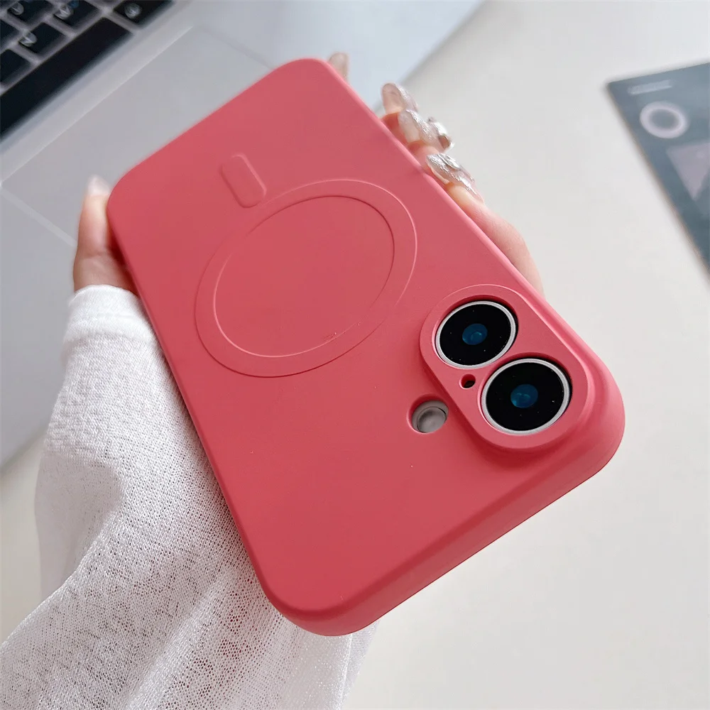 Liquid Silicone Shockproof Magnetic Wireless Charging Phone Case