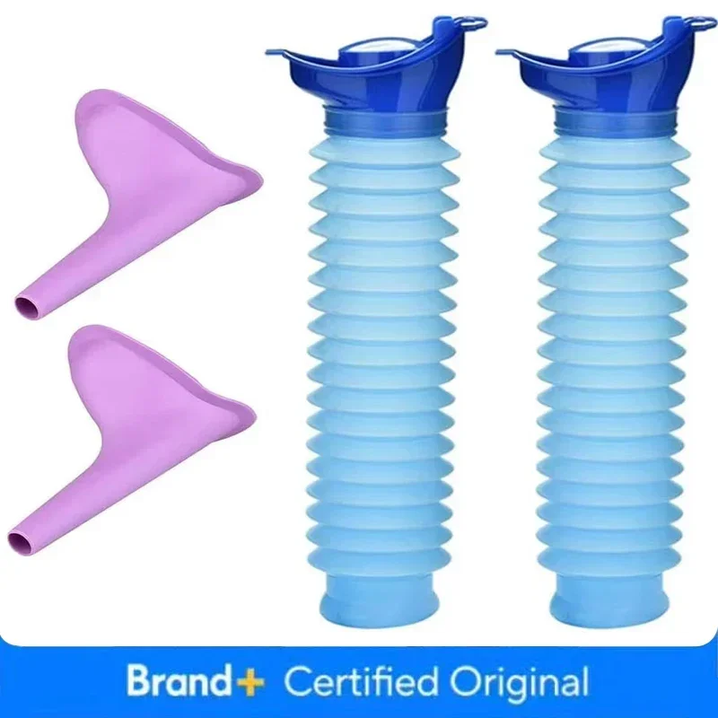 750ml 야외 휴대용 자동차 소변기 텔레스코픽 무릎꿇이 없는 여성 소년 및 어린이 여행 캠핑 하이킹 비상용 소변기 접이식