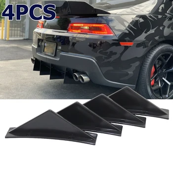 Universale 4 Ala Auto Paraurti Posteriore Labbro Diffusore Splitter Spoiler Pinne di Squalo Per Chevrolet Chevy Camaro Per Citroen Peugeot Mazda