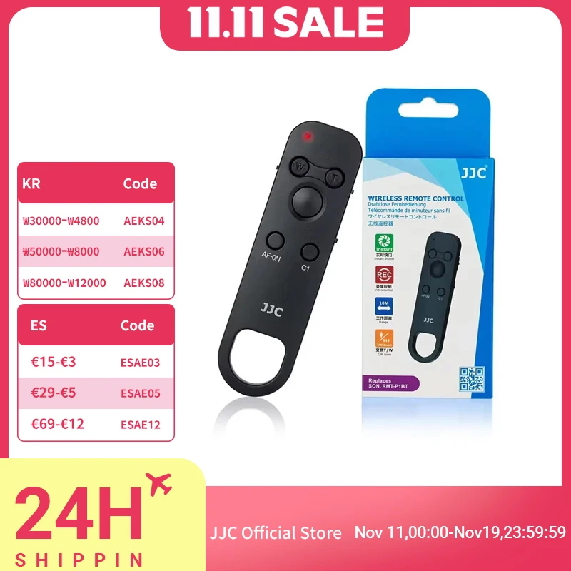 JJC ワイヤレス Bluetooth リモコンソニーカメラ ZV-E1 ZV-E10 ZV-1