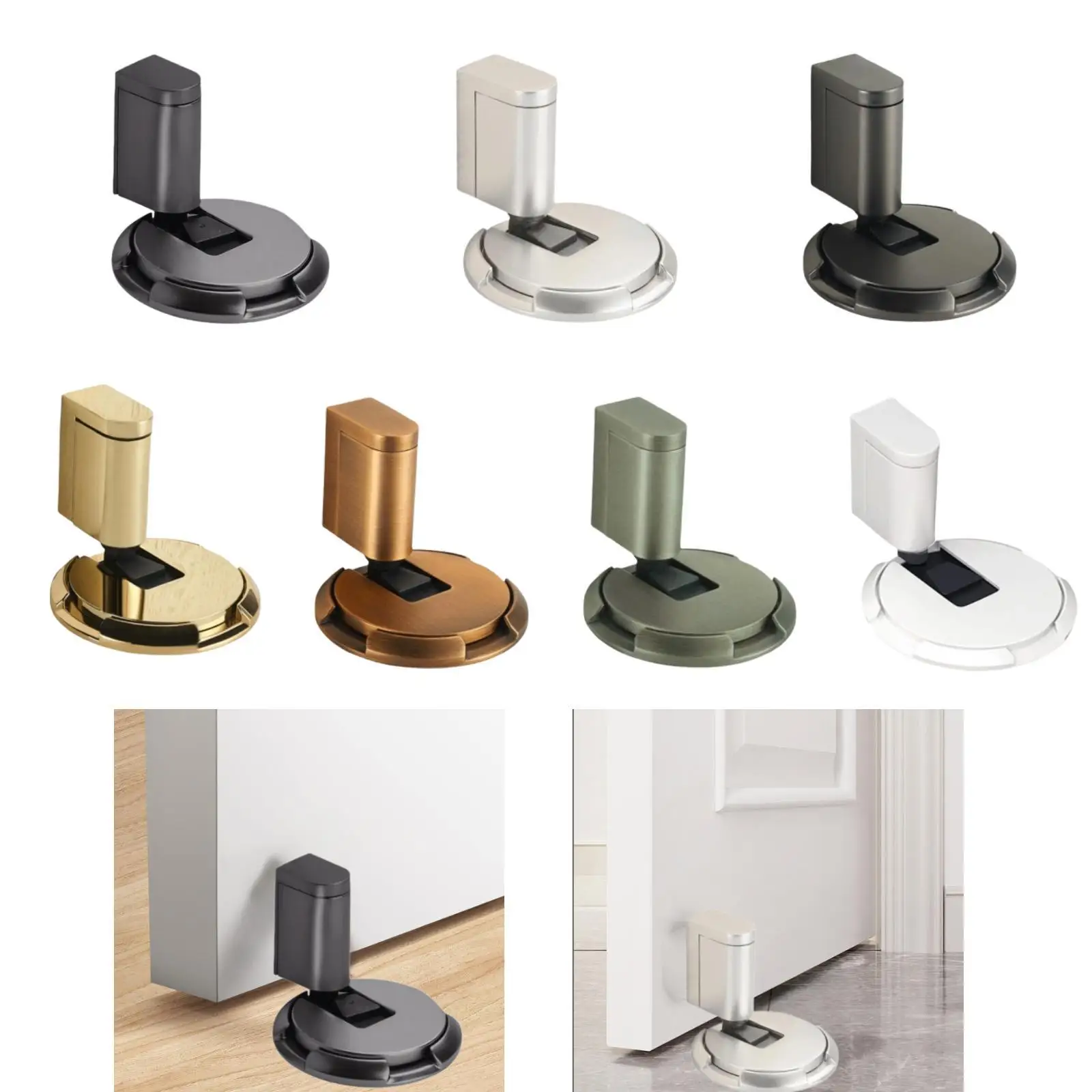 Door Stopper Heavy Duty Anti Collision Easy to Install Home Office Bathroom