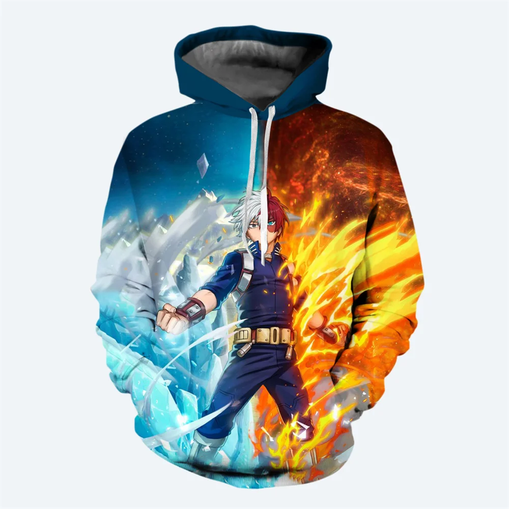 thumbnail image 1 of Nueva sudadera con capucha de invierno de anime para hombre con estampado 3D de My Hero Academia, sudadera con estampado de moda de estilo hip-hop callejero, sudadera informal para hombre, 1 of 4