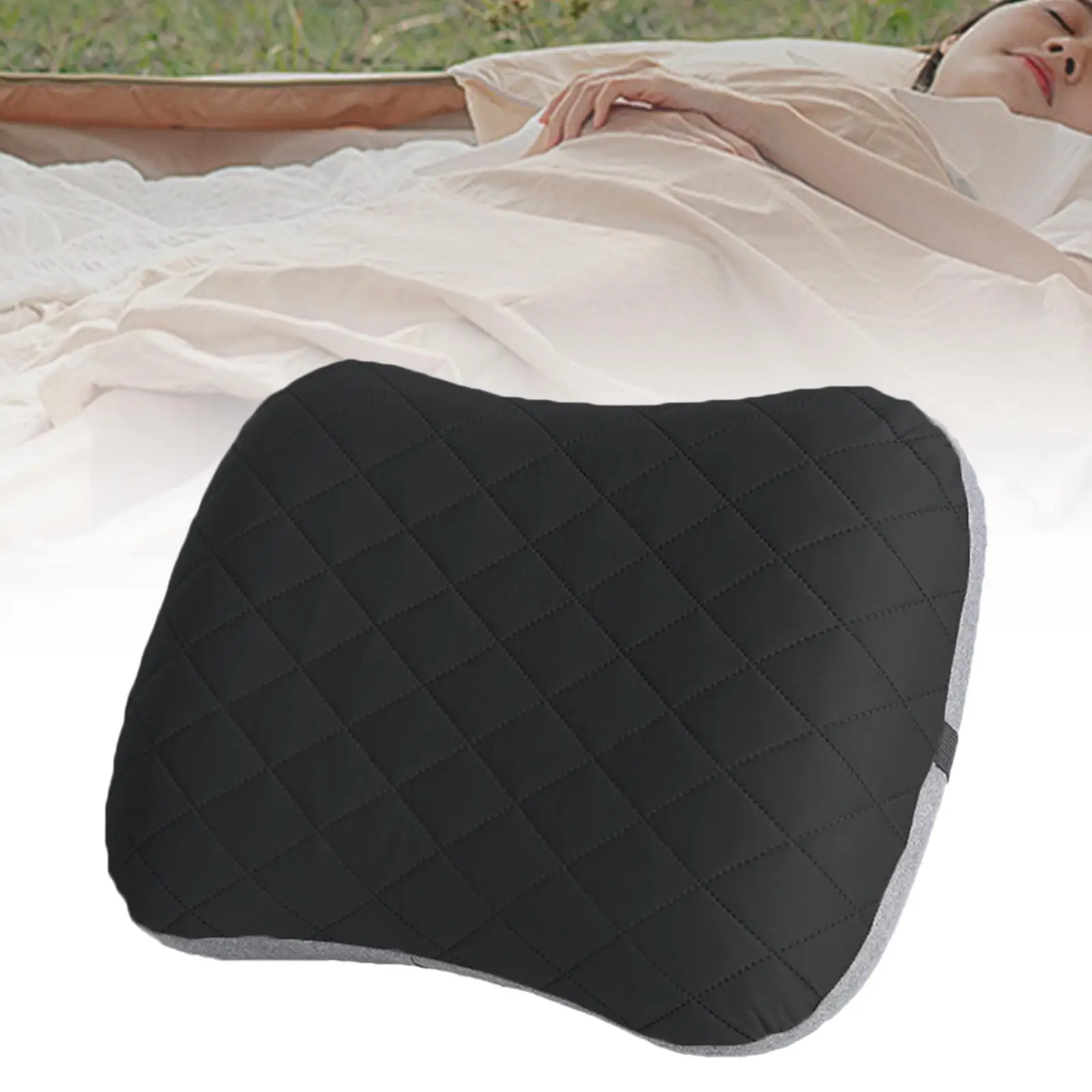 Inflatable Camping Pillow Neck Pillow Lumbar Support Inflatable Pillow for Cars Hiking Living Room Airplane Backpacking