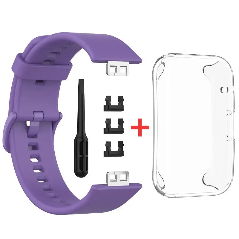 Multicolor Silicone Watch Strap with Protective Case - Premium Replacement Band Accessories